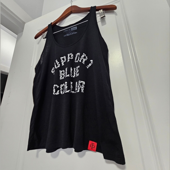 Troll Co. "Support Blue Collar" Tank Top - Size US M - Picture 2 of 4